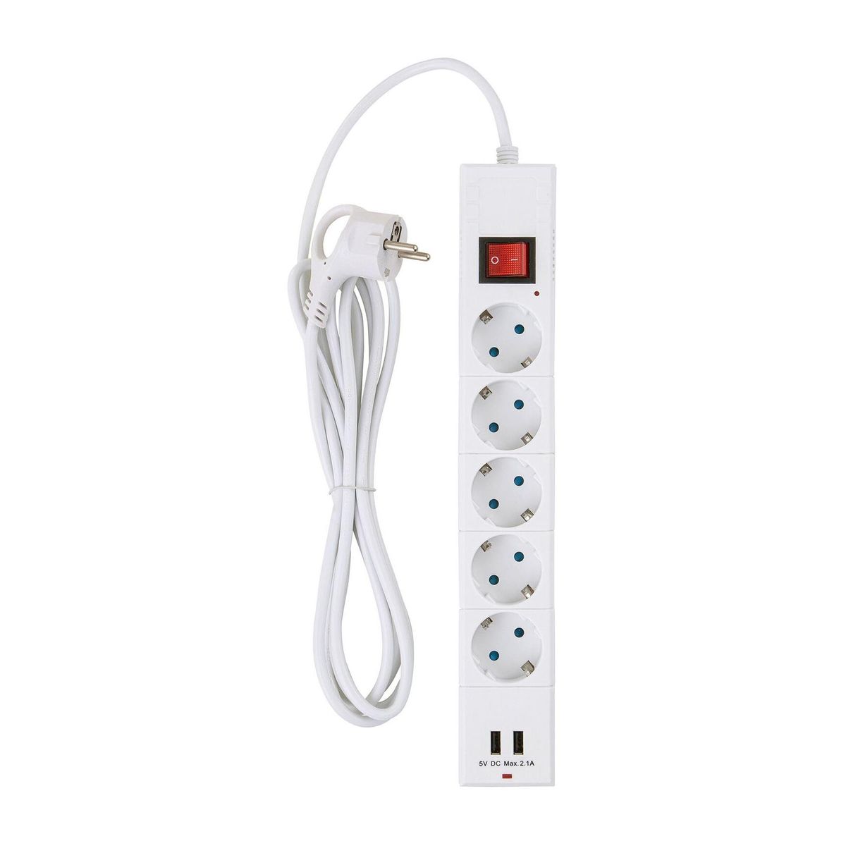 

Сетевой фильтр Duwi 2хUSB 5гн 3м с/з 32592 5, Белый, 32592 5