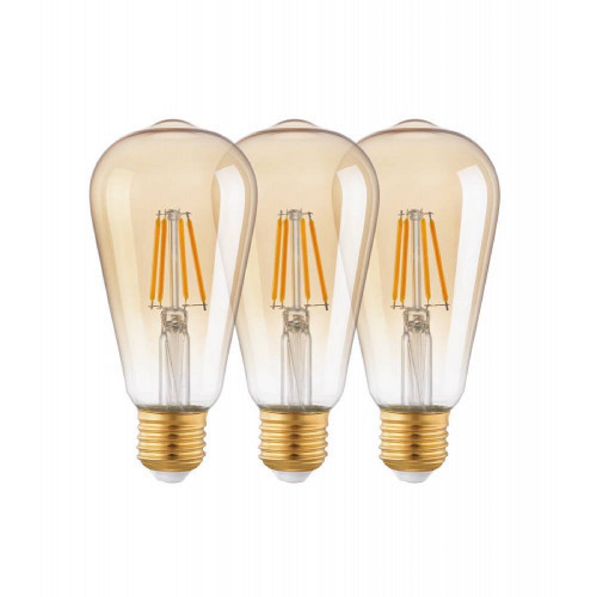 

Набор светодиодных ламп (3 шт.) Eglo E27 4W 2200K янтарь 12851, Янтарный, 12851 LM_LED_E27