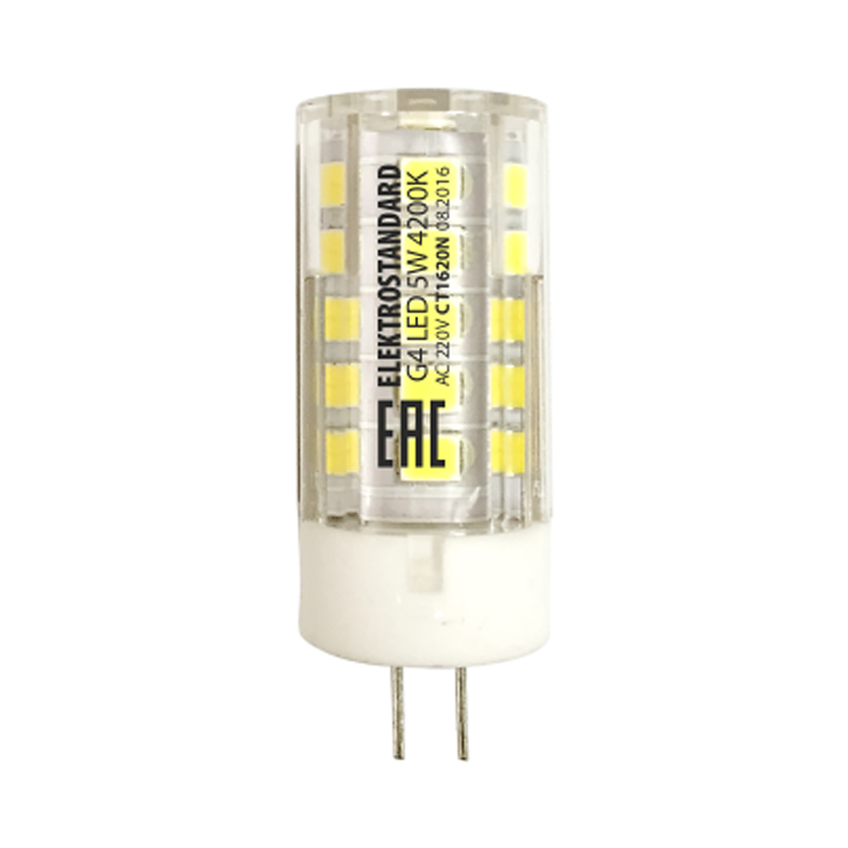 

Лампа светодиодная Elektrostandard G4 5W 4200K прозрачная a049625, Прозрачный, 4690389051739 G4 LED