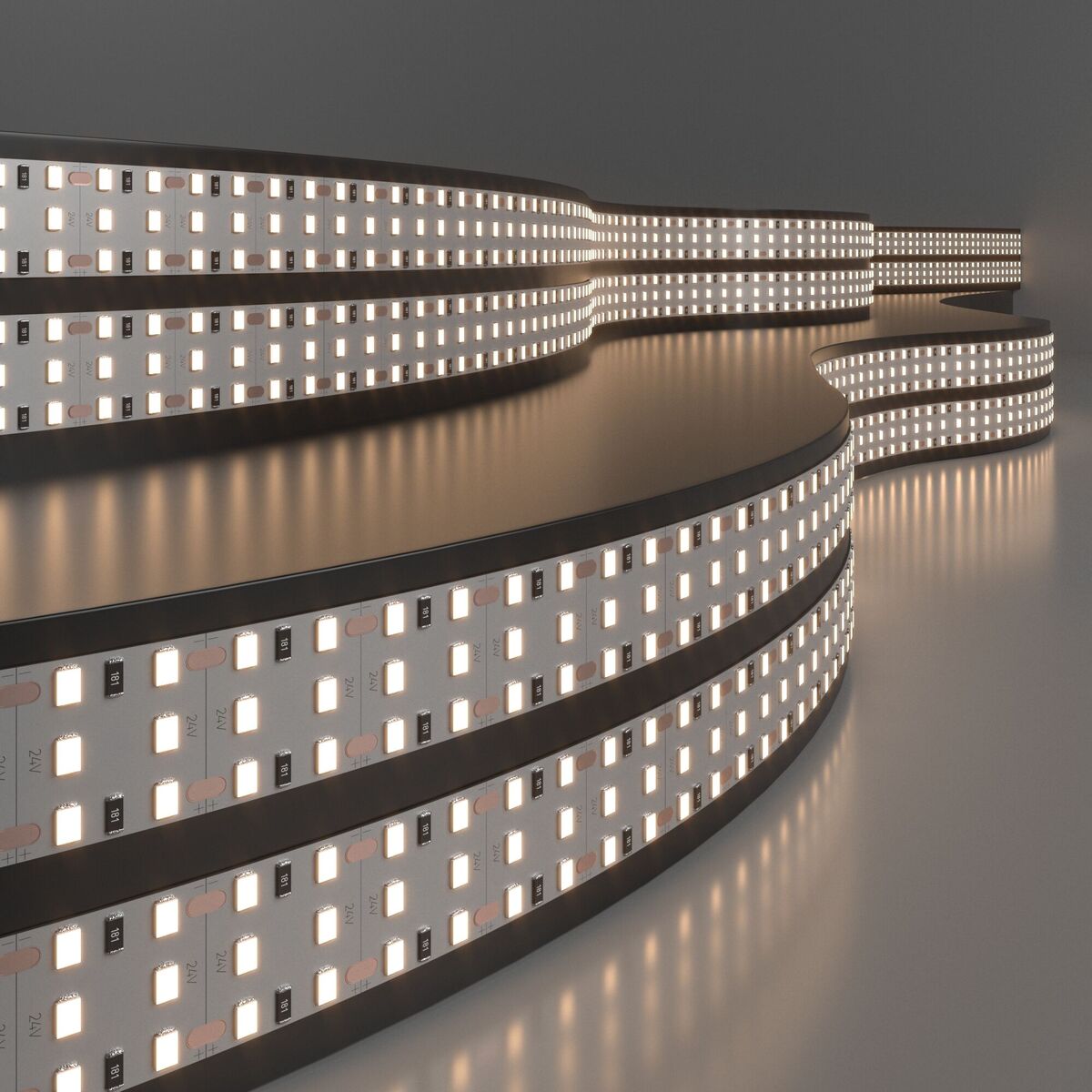 

Светодиодная лента Elektrostandard 2835 24V 360Led 26W IP20 теплый белый 5М a062578, 4690389193675 2835 24V 360Led 26W