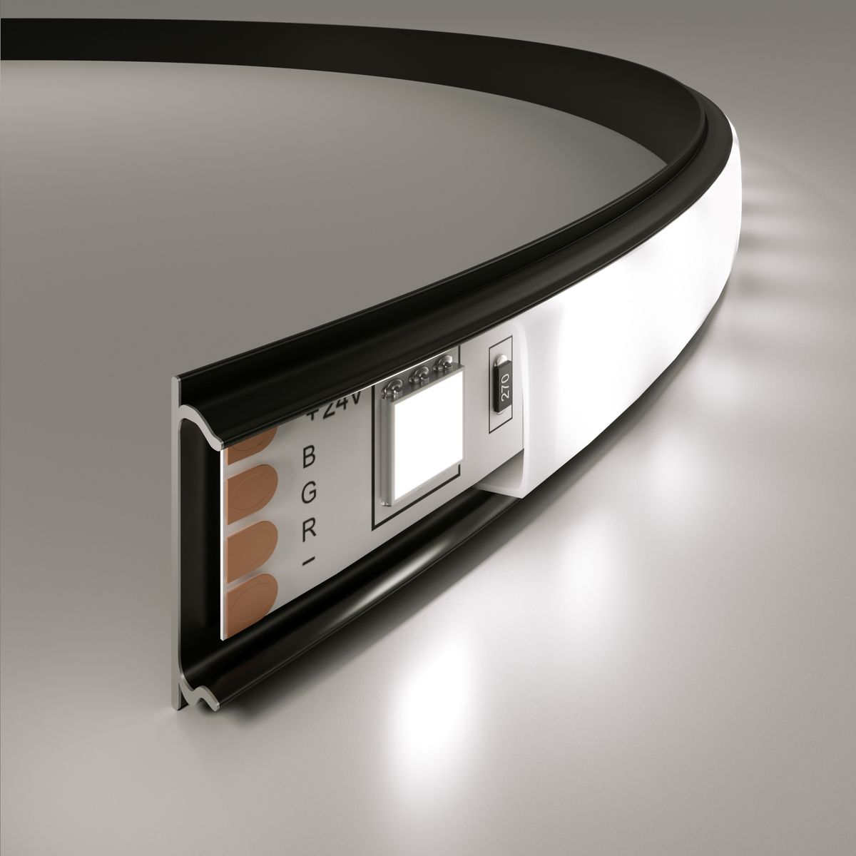 

Профиль гибкий алюминиевый с рассеивателем Elektrostandard LL-2-ALP012 a053630, Черный, 4690389170539 LL-2-ALP012