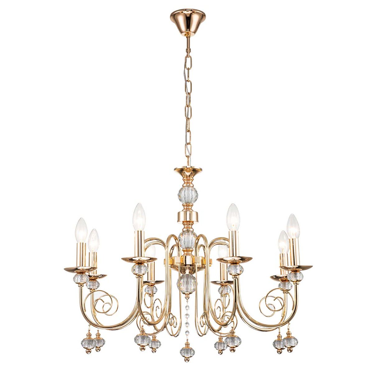 

Подвесная люстра Escada Shine 678/8PL Gold, Золотой, 678/8PL Gold Shine