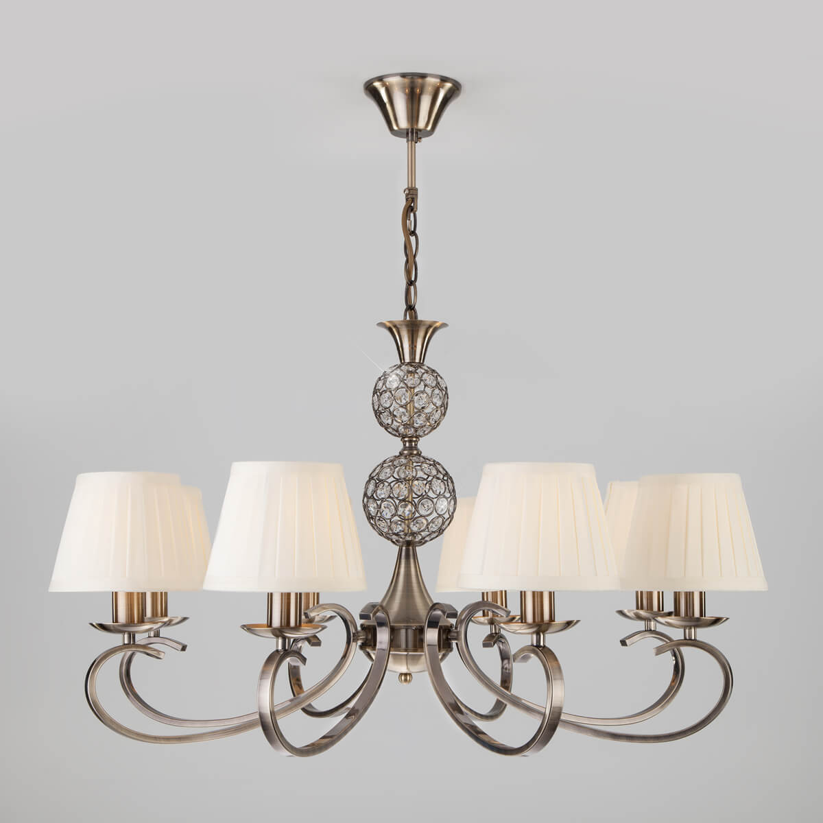 

Подвесная люстра Eurosvet 60089/8 античная бронза, Бежевый, 60089/8 античная бронза Tessa