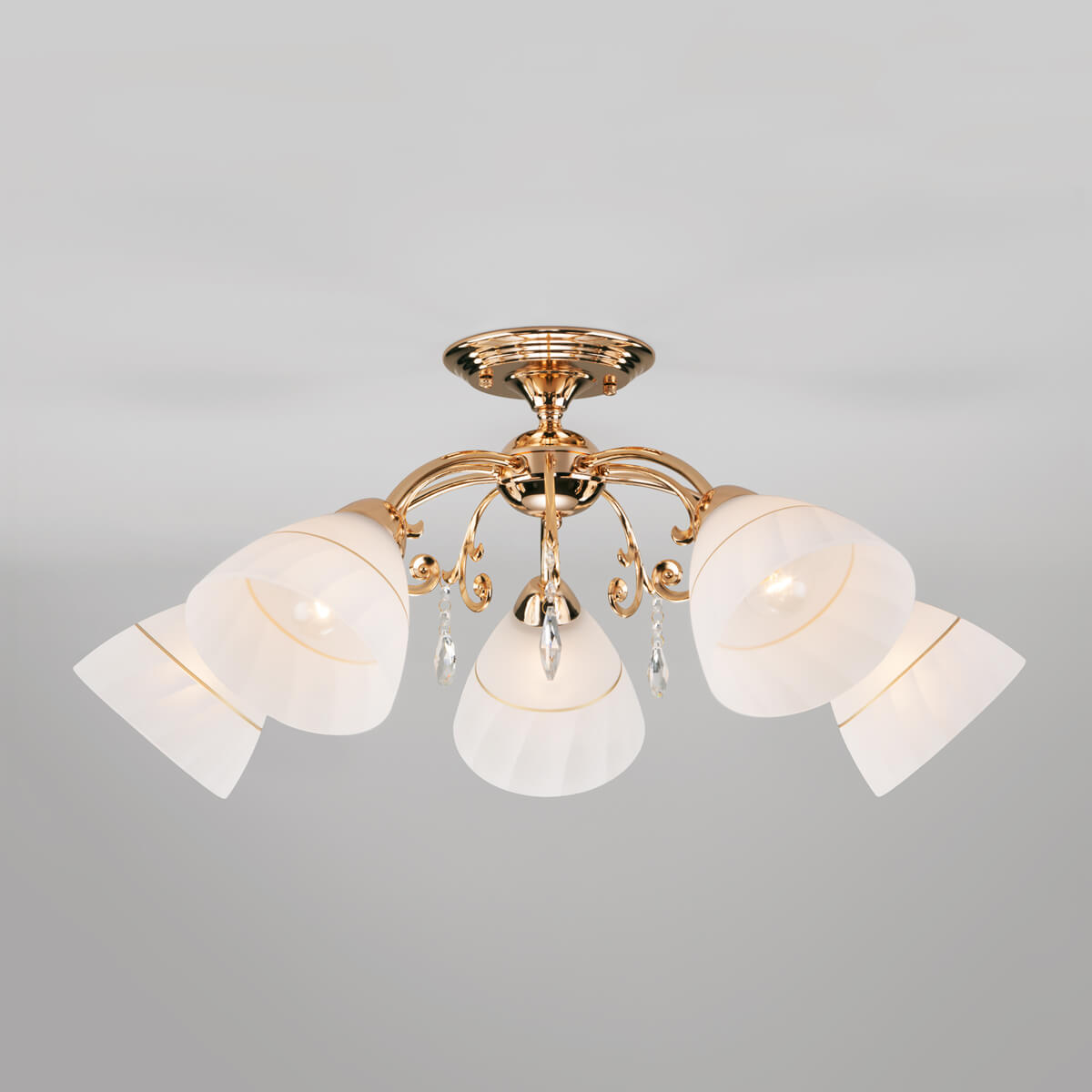 

Потолочная люстра Eurosvet Camilla 30156/5 золото, Белый, 30156/5 золото Camilla