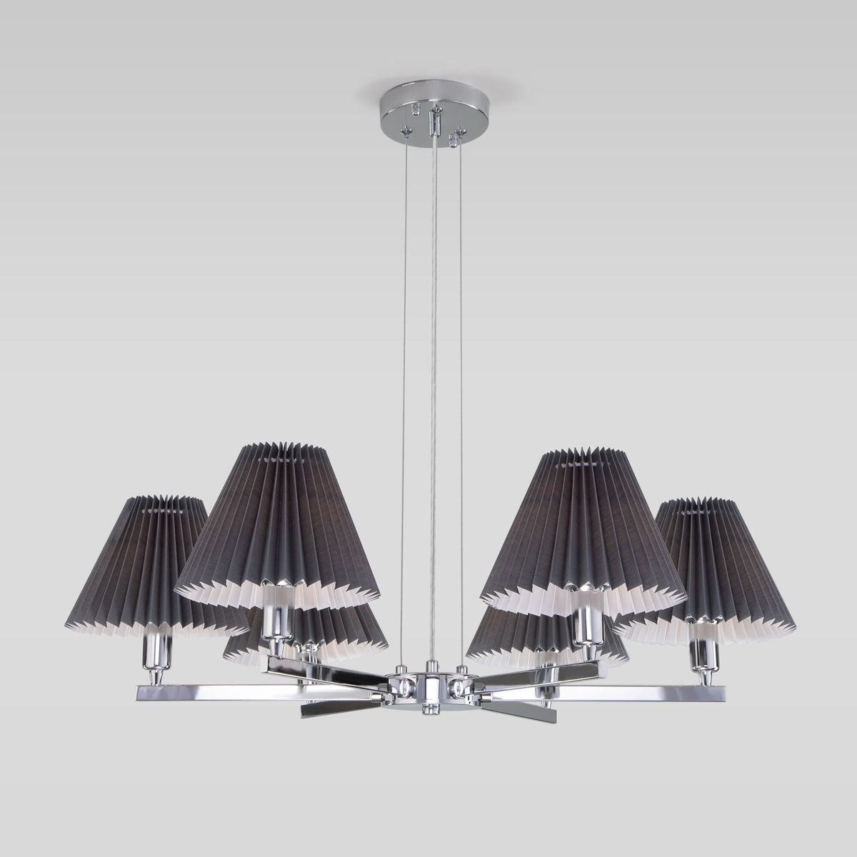 

Подвесная люстра Eurosvet Peony 60136/6 хром/графит, 60136/6 хром/графит Peony