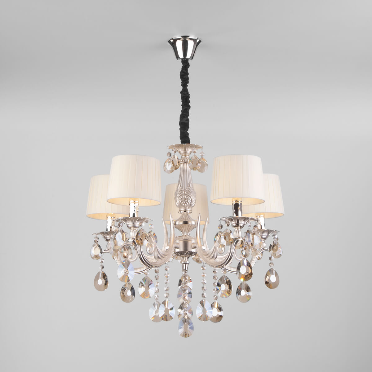 

Подвесная люстра Eurosvet 10098/5 серебро/тонированный хрусталь Strotskis, Бежевый, 10098/5 серебро/тонированный хрусталь Strotskis Argenta