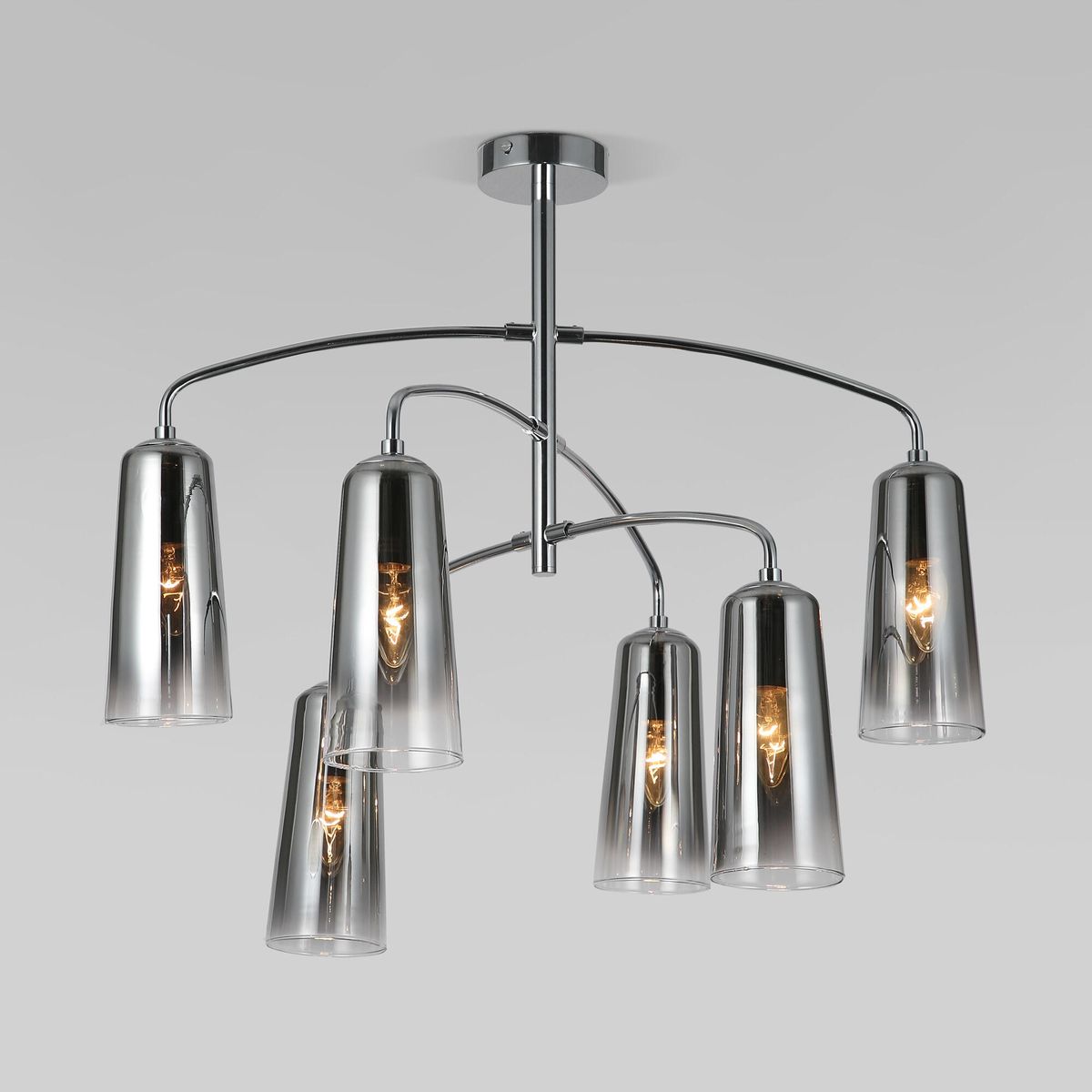 

Подвесная люстра Eurosvet Omber 70137/6 хром, Дымчатый, 70137/6 хром Omber