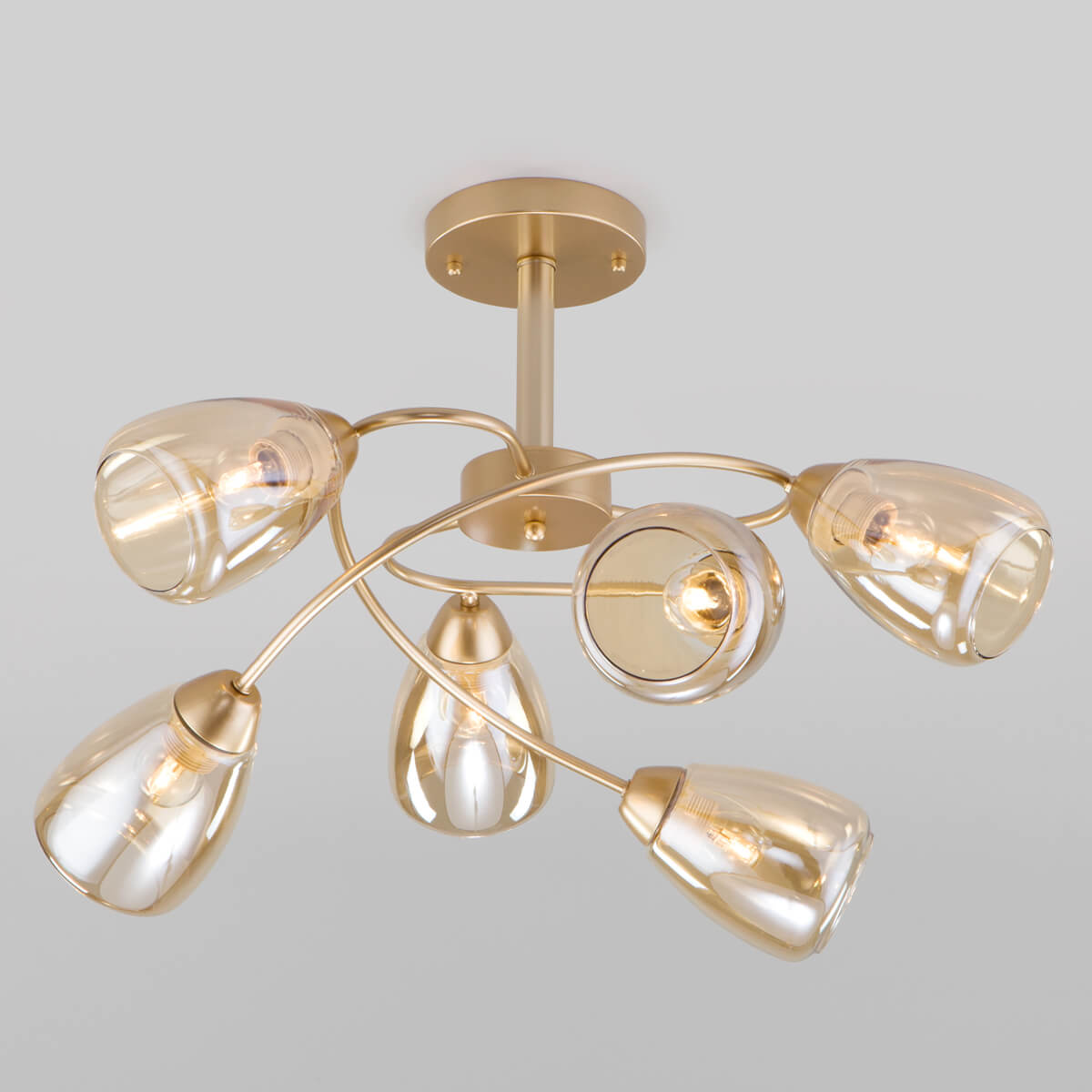 

Потолочная люстра Eurosvet Noemi 30168/6 матовое золото, Янтарный, 30168/6 матовое золото Noemi