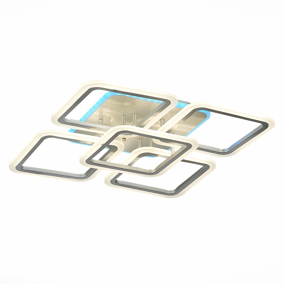 

Потолочная светодиодная люстра Evoled Qutro SLE200492-05RGB, Серебро, SLE200492-05RGB Qutro