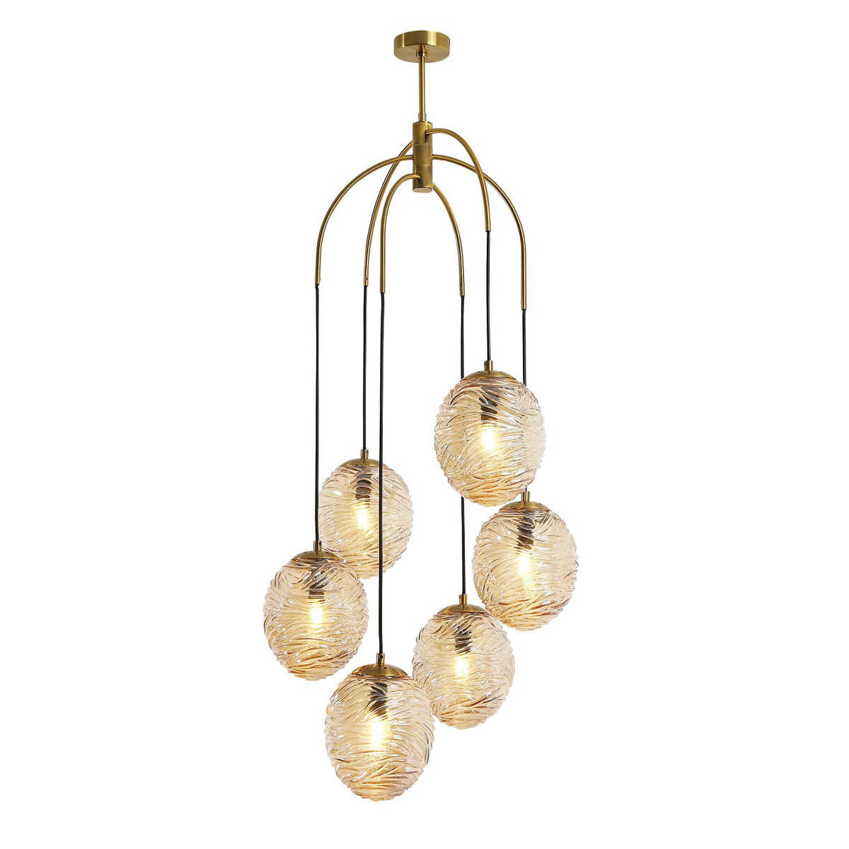

Подвесная люстра Favourite Flamma 2722-6P, Янтарный, 2722-6P Flamma