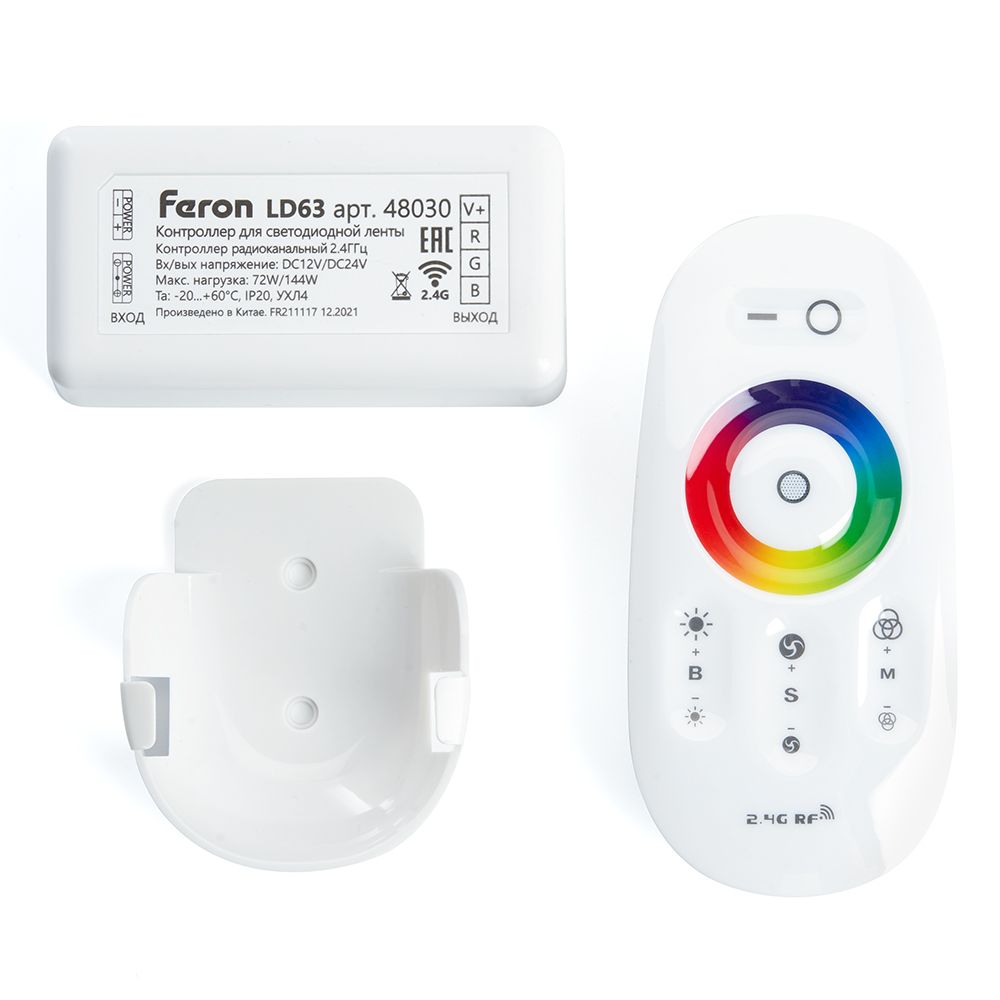 

Контроллер для RGB светодиодной ленты Feron LD63 48030, Белый, 48030