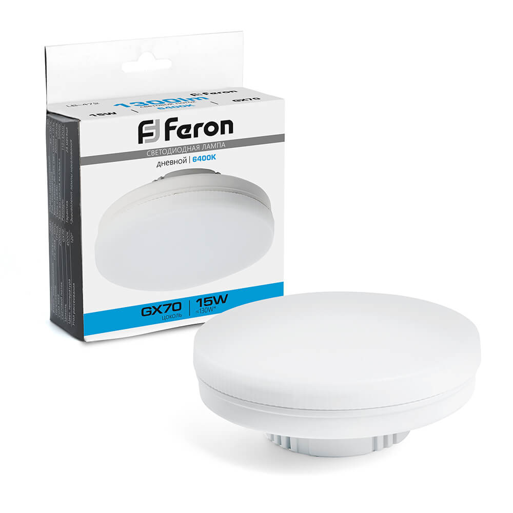 

Лампа светодиодная Feron LB-472 GX70 15W 6400K 48305, 48305