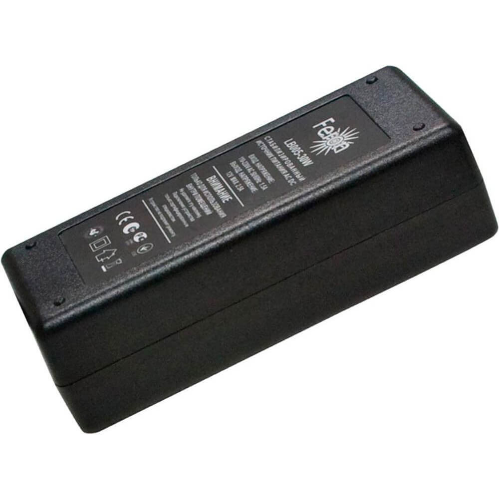 

Блок питания для светодиодной ленты Feron LB005 12V 60W IP20 5A 21490, Черный, 21490