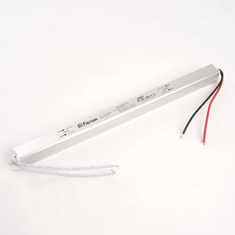 

Блок питания для светодиодной ленты Feron LB001 24V 48W IP20 2A 48013, Серый, 48013