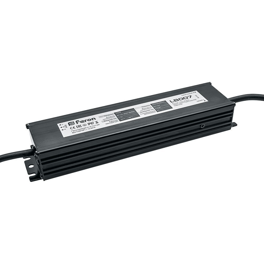 Блоки питания Блок питания Feron LB007 12V 100W IP67 8,33A 21493