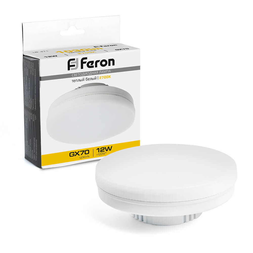 

Лампа светодиодная Feron LB-471 GX70 12W 2700K 48300, 48300