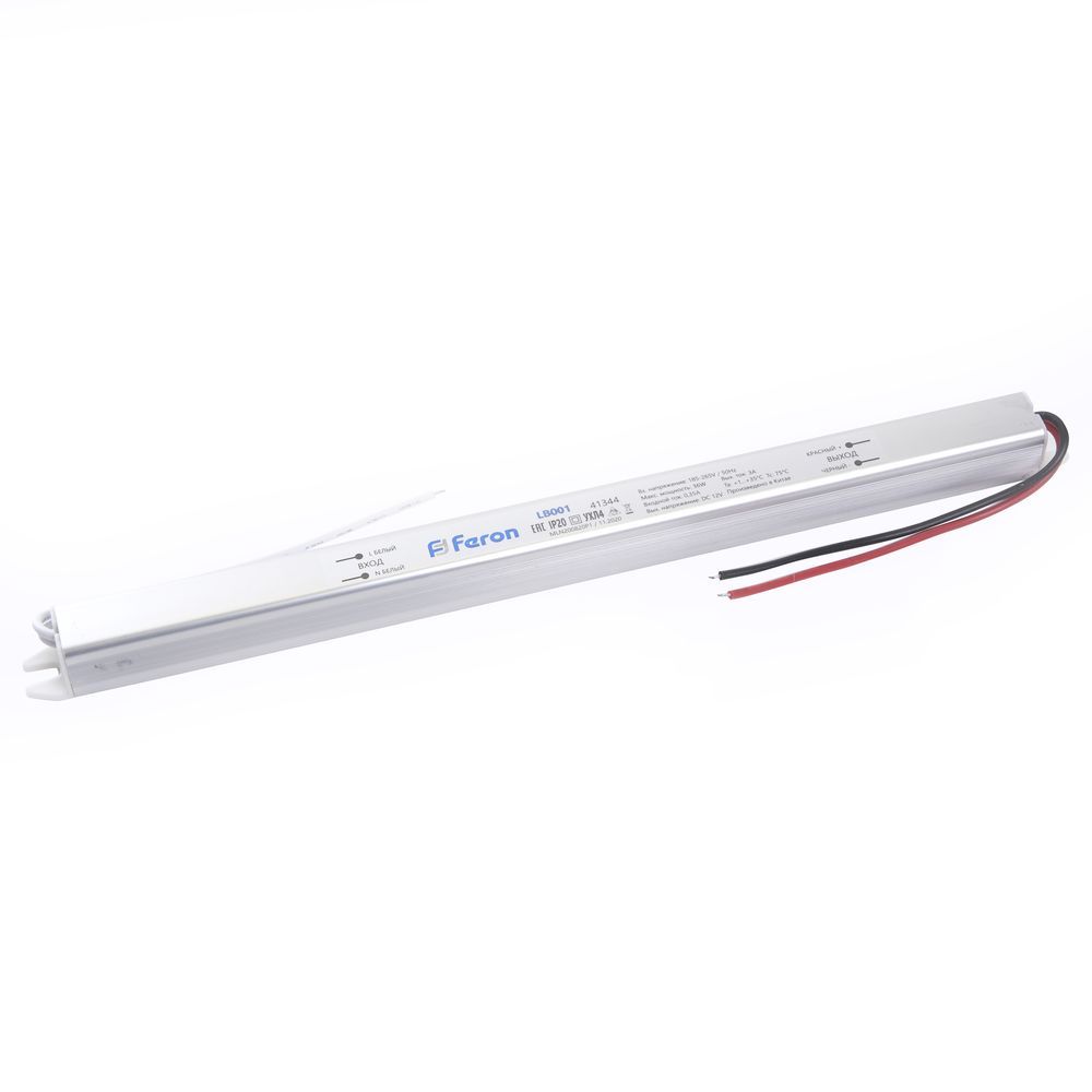 

Блок питания Feron LB001 12V 48W IP20 4A 41344, Серый, 41344
