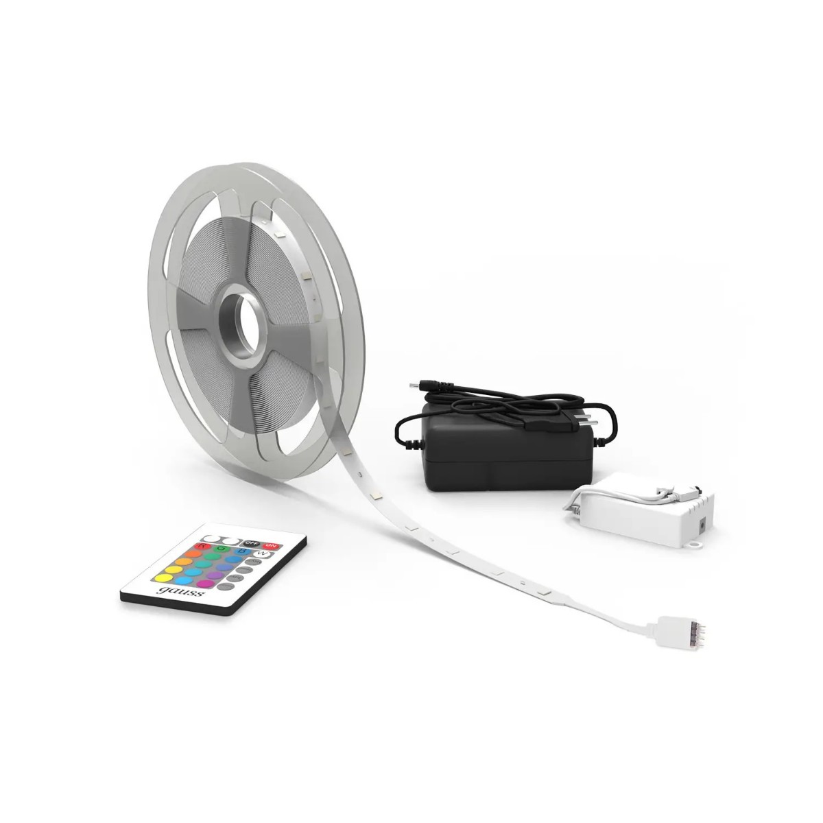 

Светодиодная лента Gauss 6W/m 30LED/m 5050SMD разноцветный 5M BT012, Белый, BT012