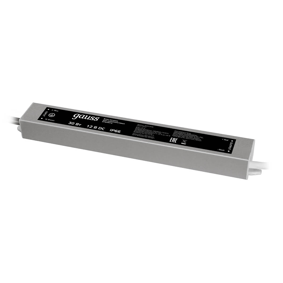 Блоки питания  ВамСвет Блок питания Gauss 12V 30W IP66 4A 202023030