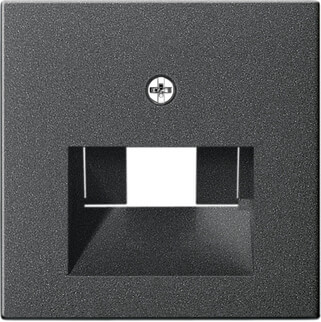 

Лицевая панель Gira System 55 розетки компьютерной ISDN антрацит 027028, 027028 System 55