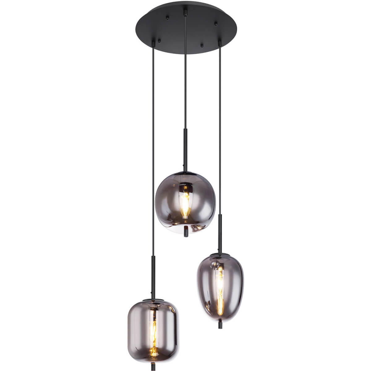 

Подвесной светильник Globo Blacky 15345-3, Дымчатый, 15345-3 Blacky