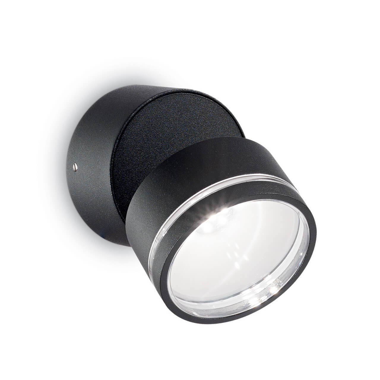

Уличный настенный светодиодный светильник Ideal Lux Omega Ap Round Nero 4000K 165387, Черный, Omega Ap Round Nero 4000K Omega Round