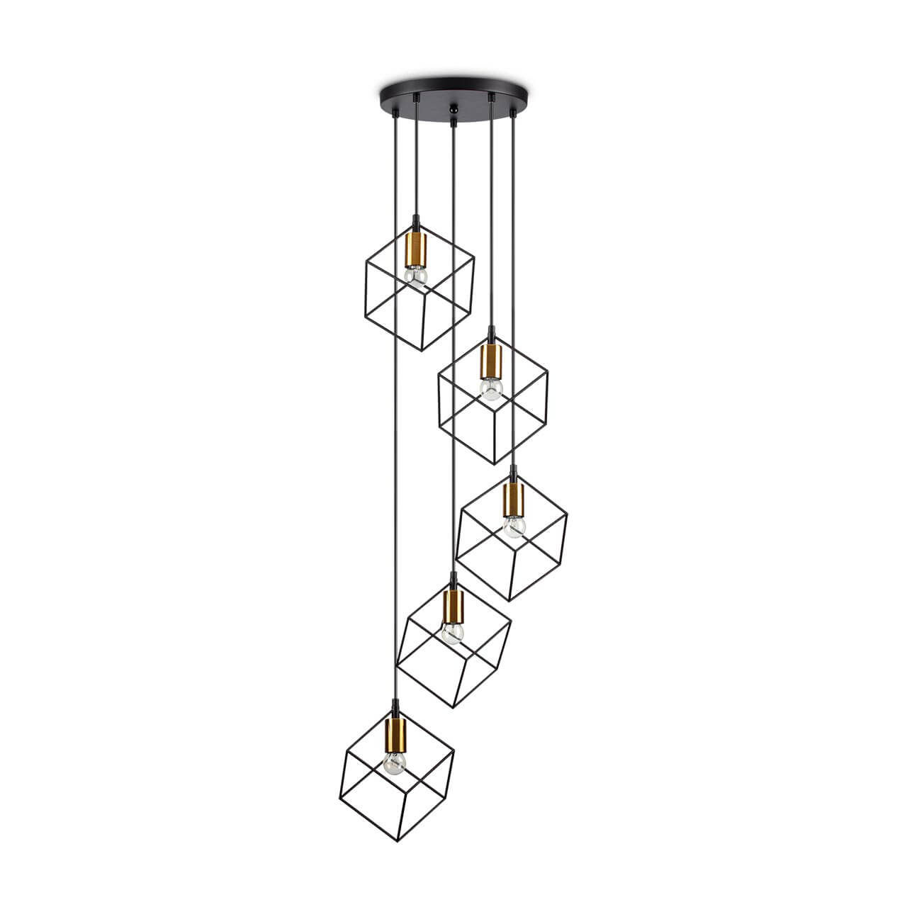 

Подвесная люстра Ideal Lux Ice SP5 Nero 237664, Черный, Ice SP5 Nero Ice