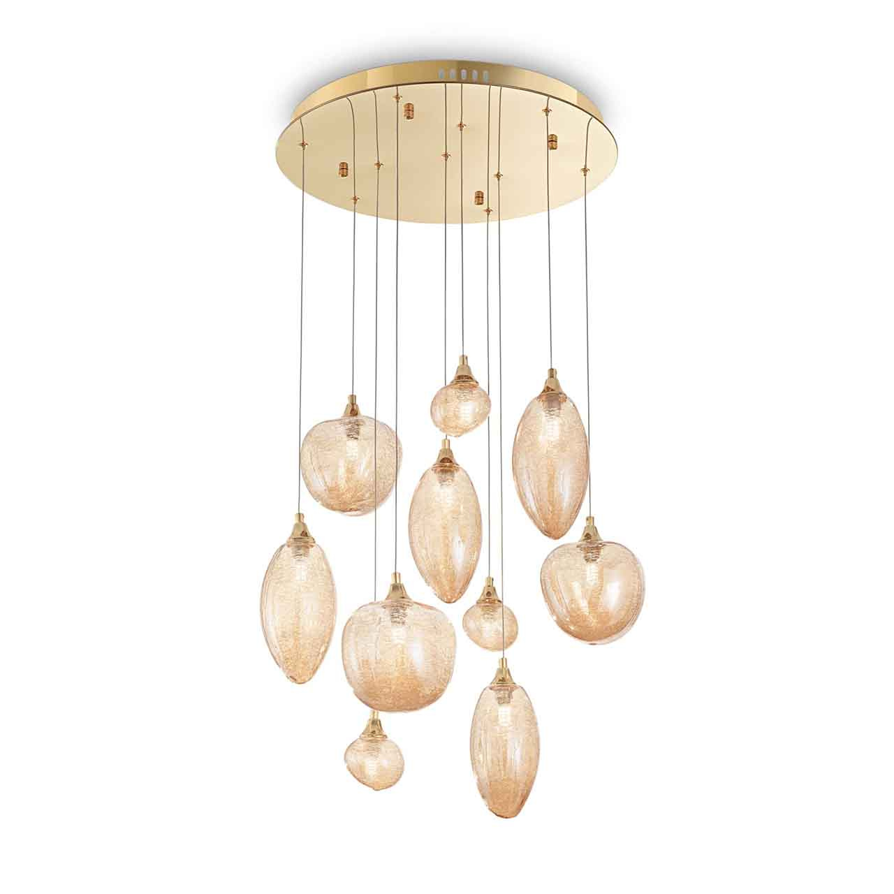 все цены на Подвесная люстра Ideal Lux Baco SP10 Ottone онлайн