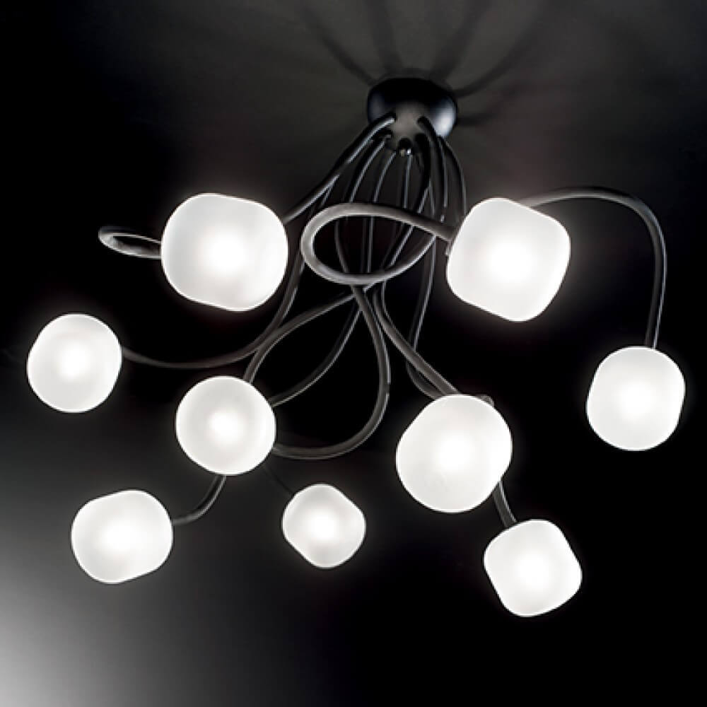 

Потолочная люстра Ideal Lux Octopus PL9 Nero