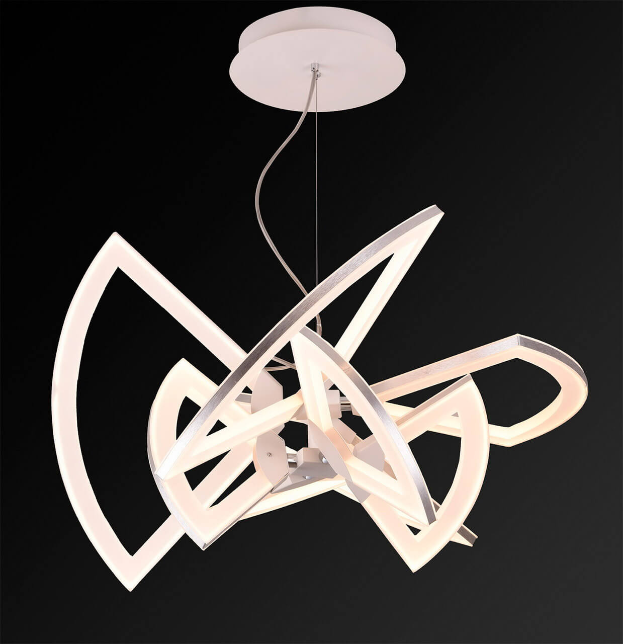 

Подвесной светодиодный светильник IDLamp Eleanor 398/2X80-LEDWhitechrome