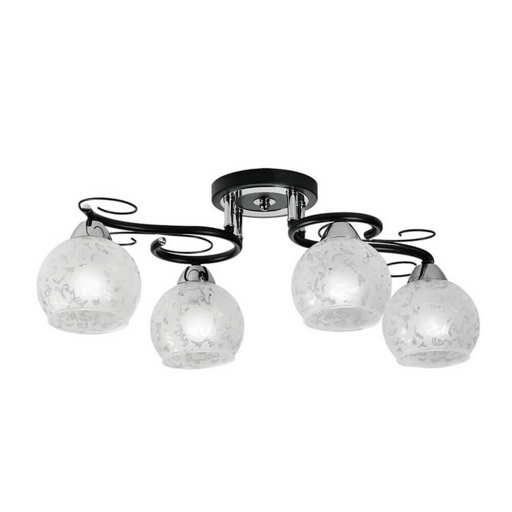 

Потолочная люстра IDLamp Carmela 234/4PF-Blackchrome