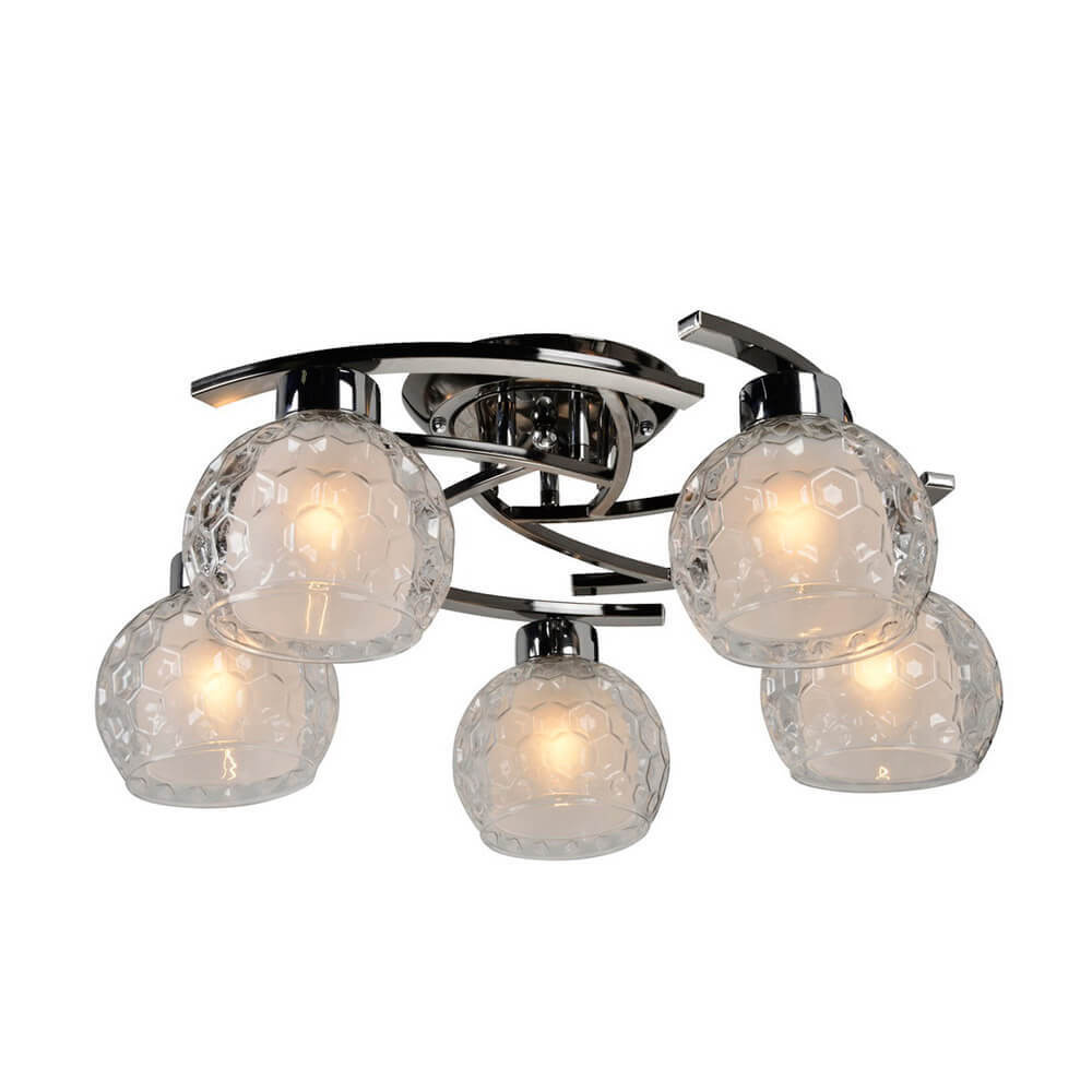 

Потолочная люстра IDLamp Elezaveta 875/5PF-Darkchrome