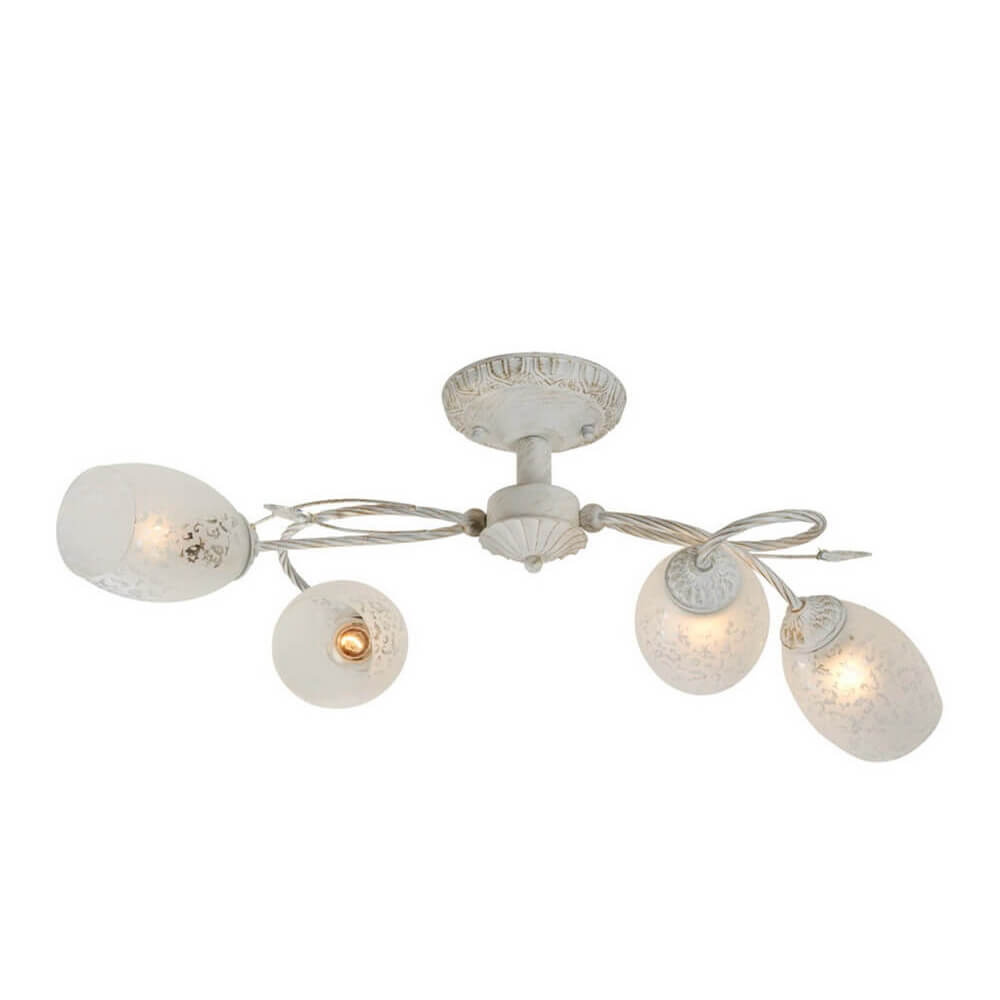 

Потолочная люстра IDLamp Julia 874/4PF-Whitepatina