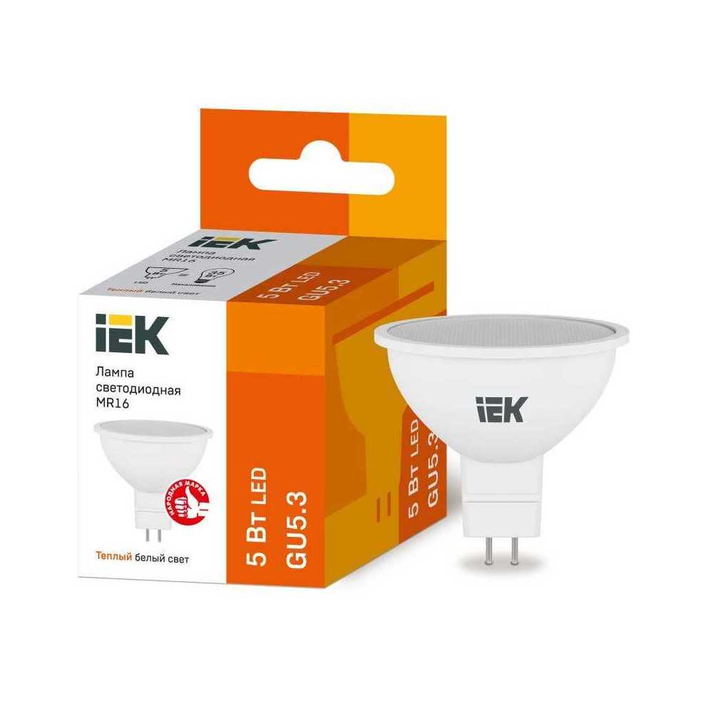 

Лампа светодиодная IEK GU5.3 5W 3000K матовая LLE-MR16-5-230-30-GU5, Матовый, LLE-MR16-5-230-30-GU5 Lighting Eco LLE-MR16