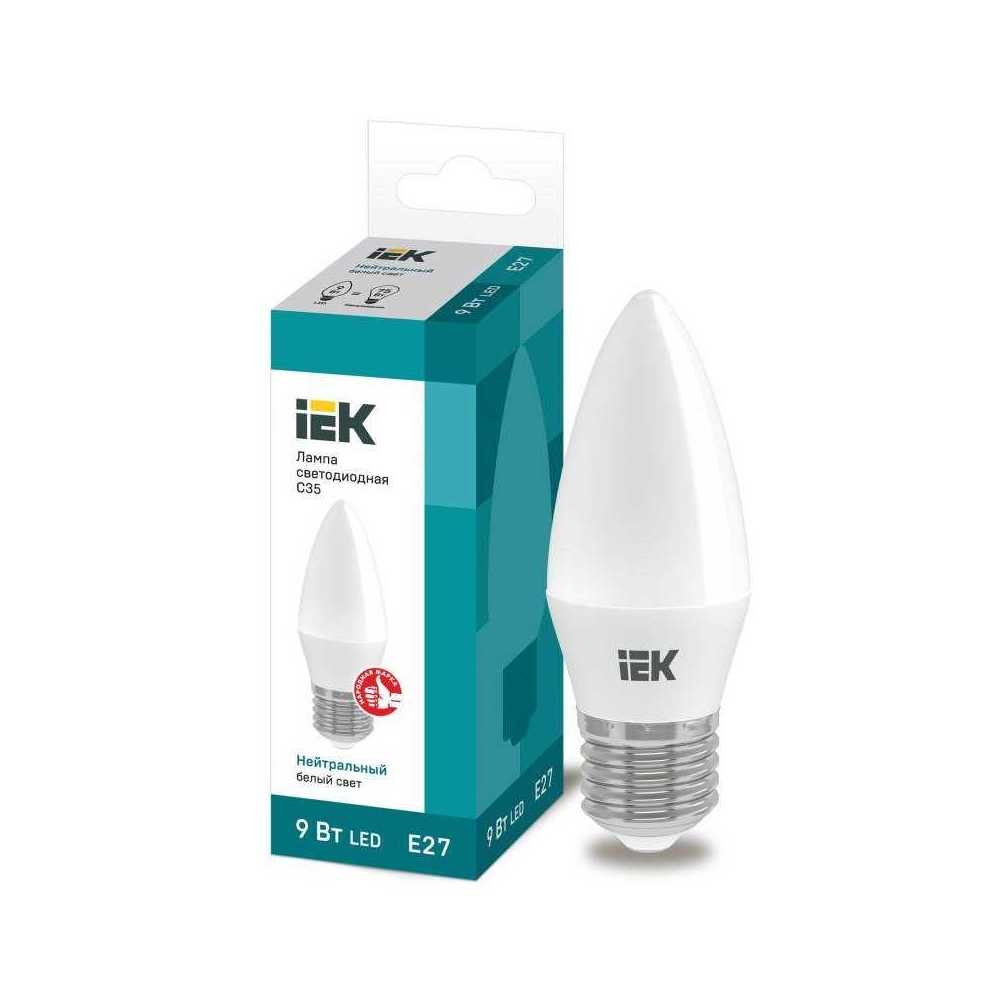 

Лампа светодиодная IEK E27 9W 4000K матовая LLE-C35-9-230-40-E27, Матовый, LLE-C35-9-230-40-E27 Lighting Eco LLE-C35