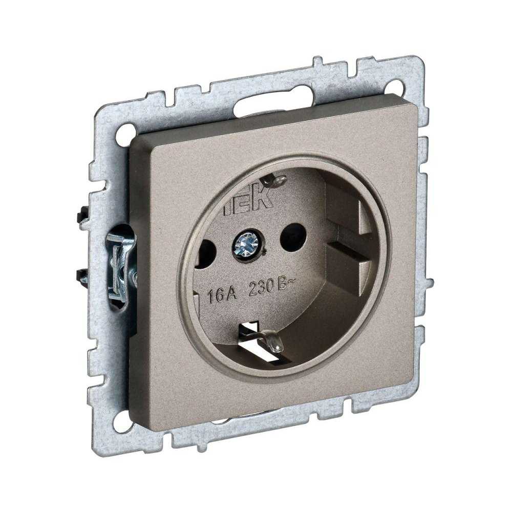 

Розетка 2P+PE IEK Brite шампань BR-R11-16-K37, BR-R11-16-K37 Brite шампань