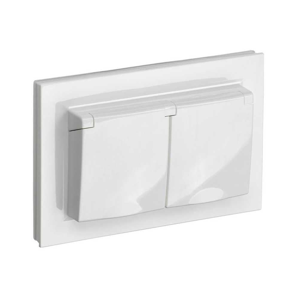 

Розетка двойная 2P IEK Brite с крышкой белая BR-R26-16-44-K01-F, Белый, BR-R26-16-44-K01-F Brite белая