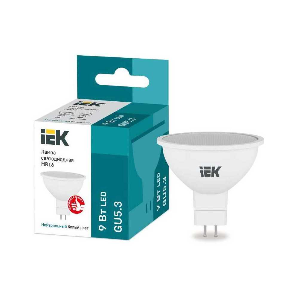 

Лампа светодиодная IEK GU5.3 9W 4000K матовая LLE-MR16-9-230-40-GU5, Матовый, LLE-MR16-9-230-40-GU5 Lighting LLE-MR16