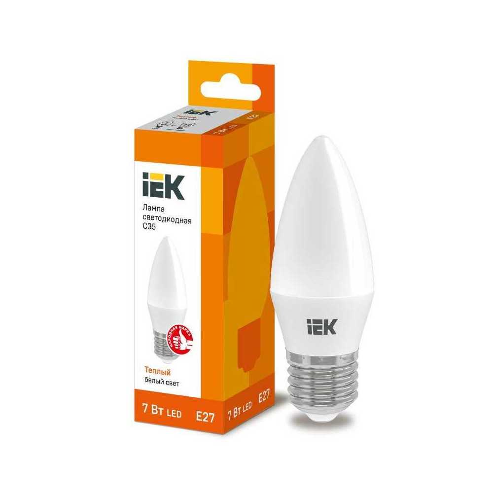 

Лампа светодиодная IEK E27 7W 3000K матовая LLE-C35-7-230-30-E27, Матовый, LLE-C35-7-230-30-E27 Lighting Eco LLE-C35