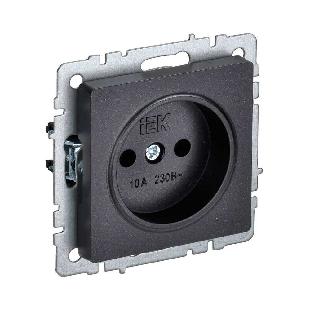 

Розетка 2P IEK Brite черная BR-R10-10-K02, Черный, BR-R10-10-K02 Brite черная