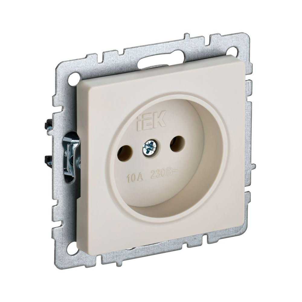 

Розетка 2P IEK Brite бежевая BR-R10-10-K10, Бежевый, BR-R10-10-K10 Brite бежевая