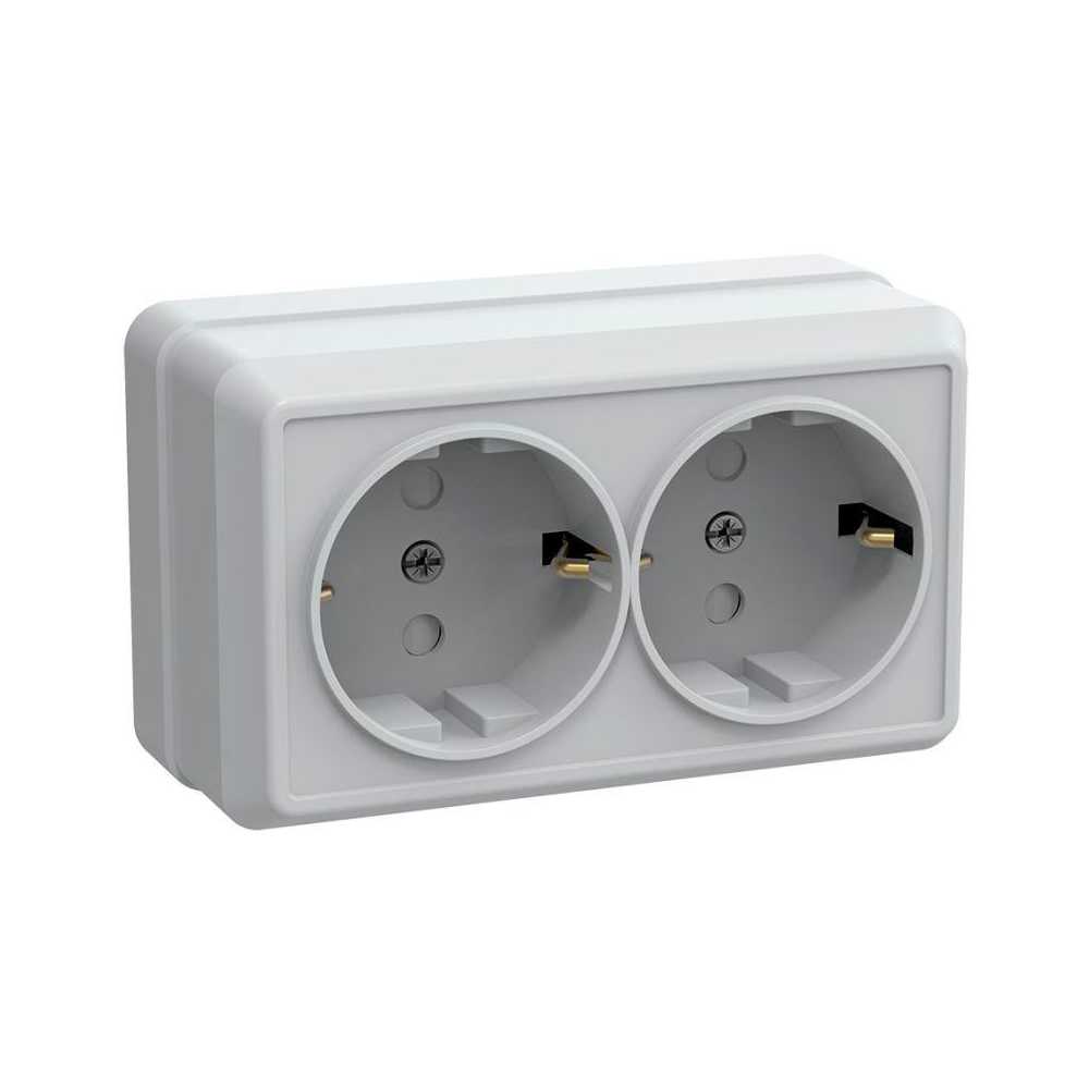 

Розетка двойная 2P+PE IEK Oktava со шторками белая ERO24-K01-16-DC, Белый, ERO24-K01-16-DC Oktava белая