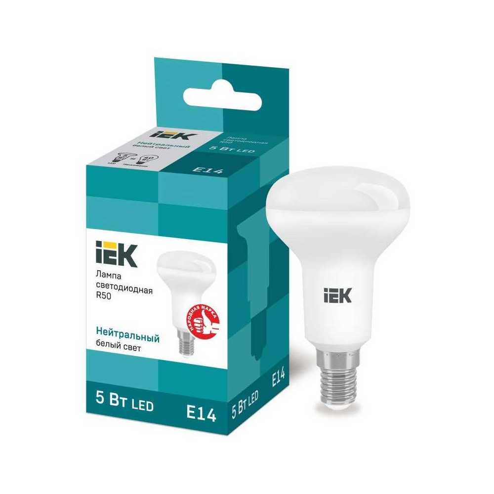 

Лампа светодиодная IEK E14 5W 4000K матовая LLE-R50-5-230-40-E14, Матовый, LLE-R50-5-230-40-E14 Lighting Eco LLE-R