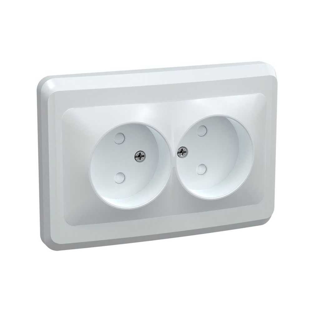 

Розетка двойная 2P IEK Vega белая ERV20-K01-10-DM, Белый, ERV20-K01-10-DM Vega белая