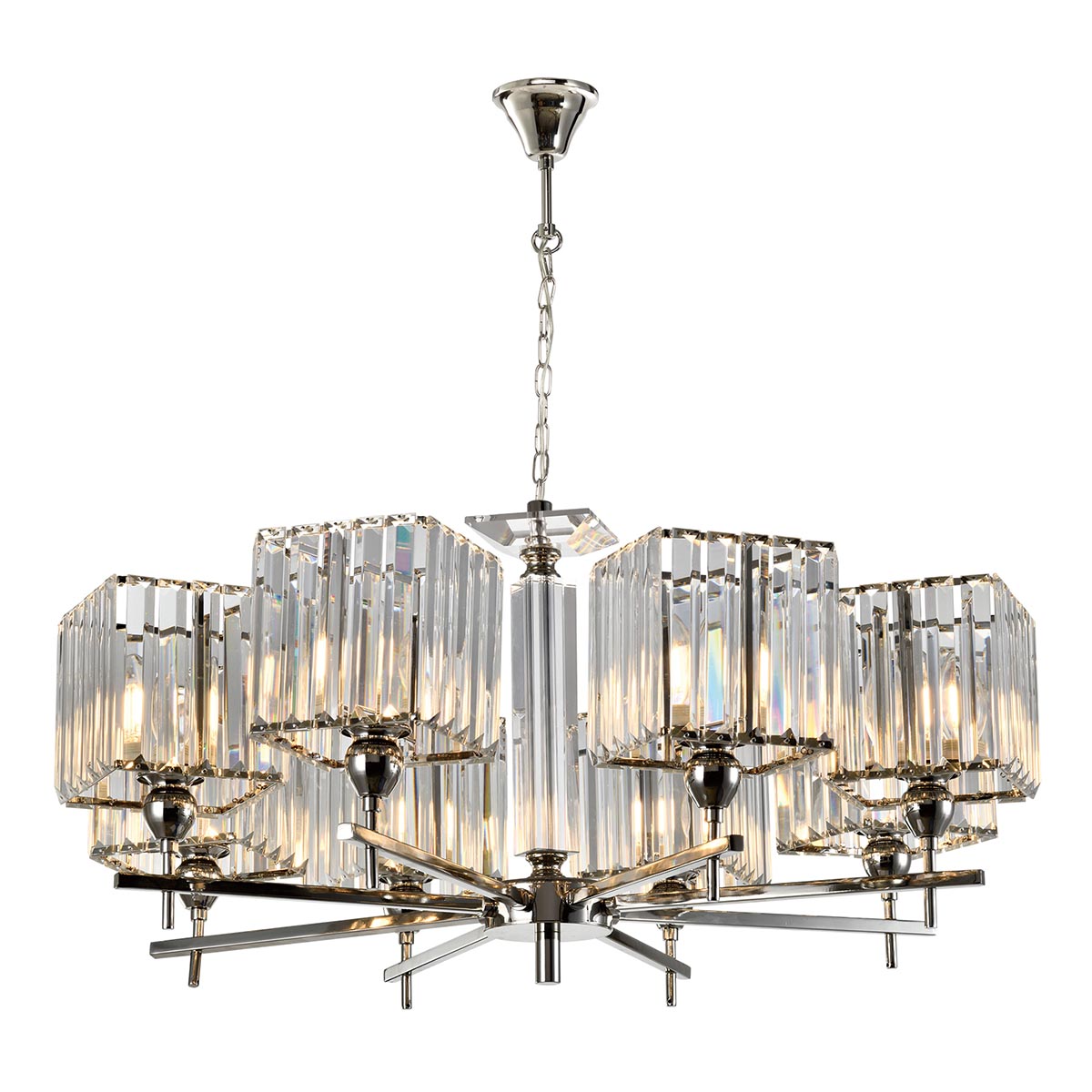 

Подвесная люстра iLamp Staten P9514-8 NIC, Никель, P9514-8 NIC Staten