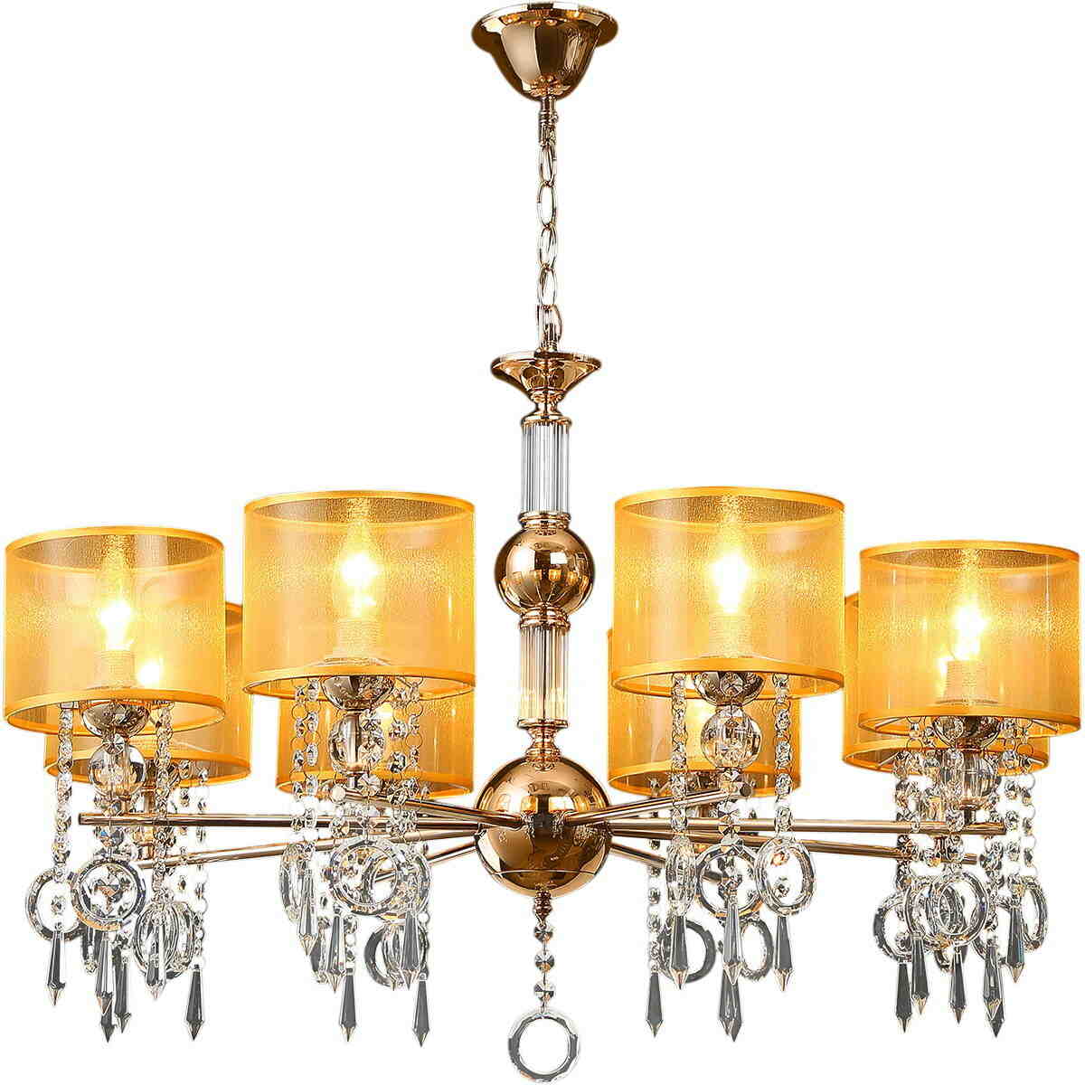 

Подвесная люстра Illumico IL6219-8P-27 GD, Золотой, IL6219-8P-27 GD
