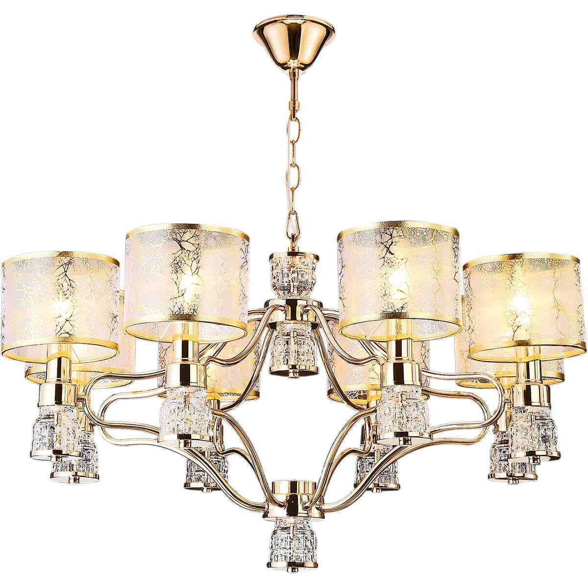 

Подвесная люстра Illumico IL6216-8P-27 GD, Золотой, IL6216-8P-27 GD