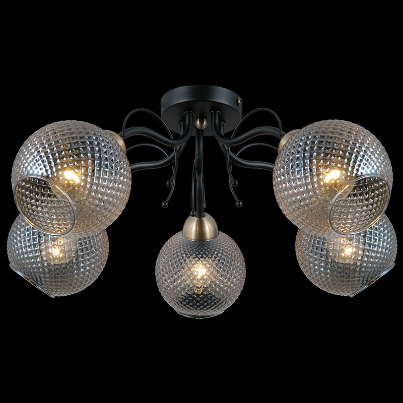 

Потолочная люстра Illumico IL0190-5CSQ-79 BK AB, Черный, IL0190-5CSQ-79 BK AB
