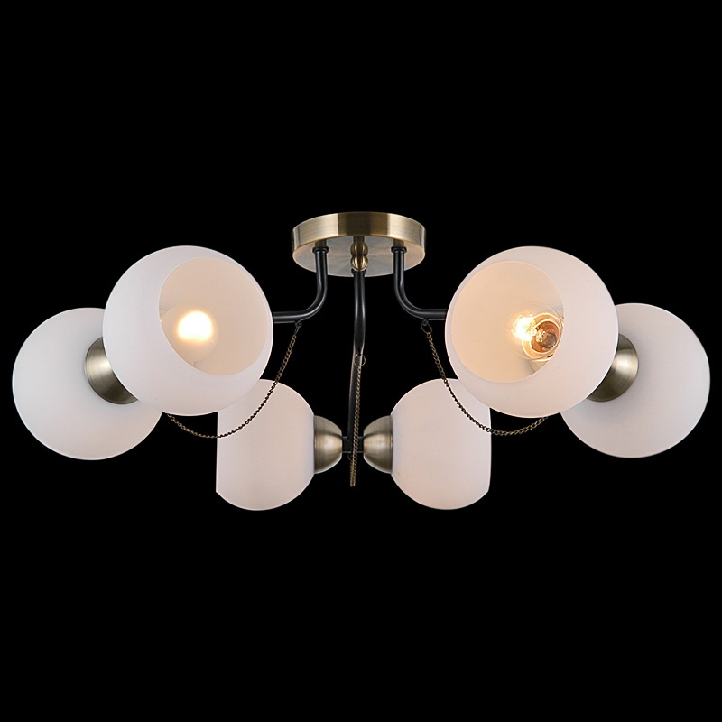 

Потолочная люстра Illumico IL0035-6CSQ-79 BK AB, Античная бронза, IL0035-6CSQ-79 BK AB