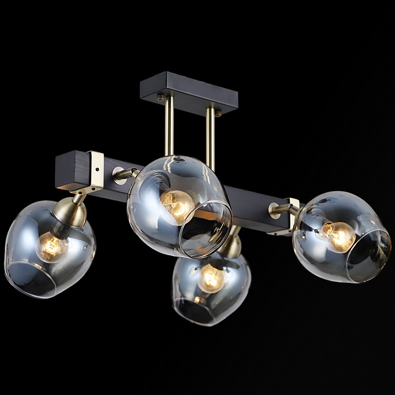 

Потолочная люстра Illumico IL9736-4CSQ-79 BK AB, Черный, IL9736-4CSQ-79 BK AB